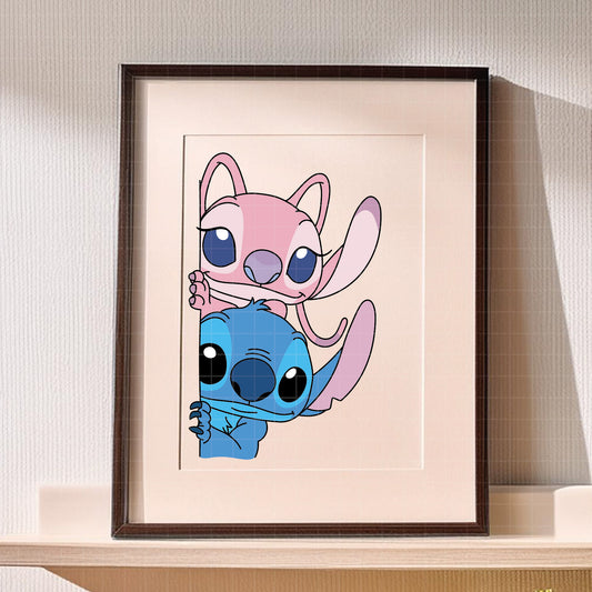 COD2391 - Stitch & Angel clipart pack bundle, Disney cliparts Svg, Png, Eps, Dxf, Jpeg, vector.