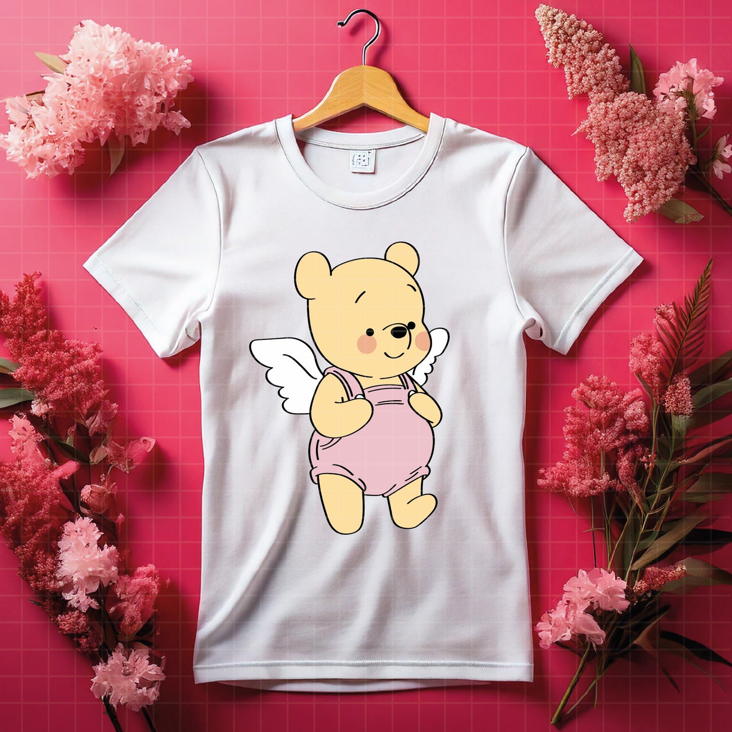 COD2456 - Baby Winnie the Pooh angels pack bundle, Disney clipart Svg, Png, Eps, Dxf, Jpeg, vector.