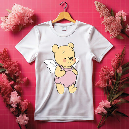 COD2456 - Baby Winnie the Pooh angels pack bundle, Disney clipart Svg, Png, Eps, Dxf, Jpeg, vector.