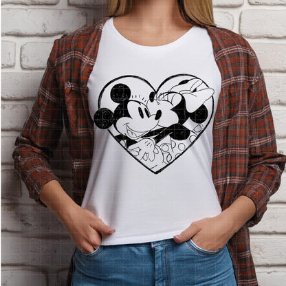 COD2504 - Mickey & Minnie loving pack bundle, Disney Valentine's day clipart Svg, Png, Eps, Dxf, Jpeg, vector.
