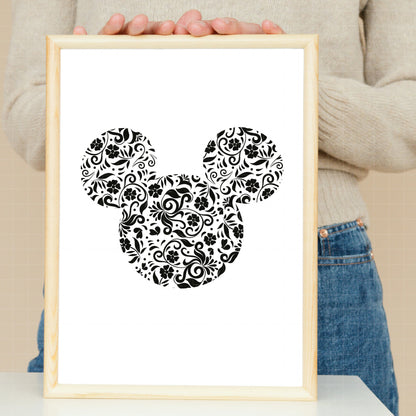 COD251 - Mickey Heads silhouettes bundle, Disney clipart Svg, Png, Eps, Dxf, Jpeg, vector.