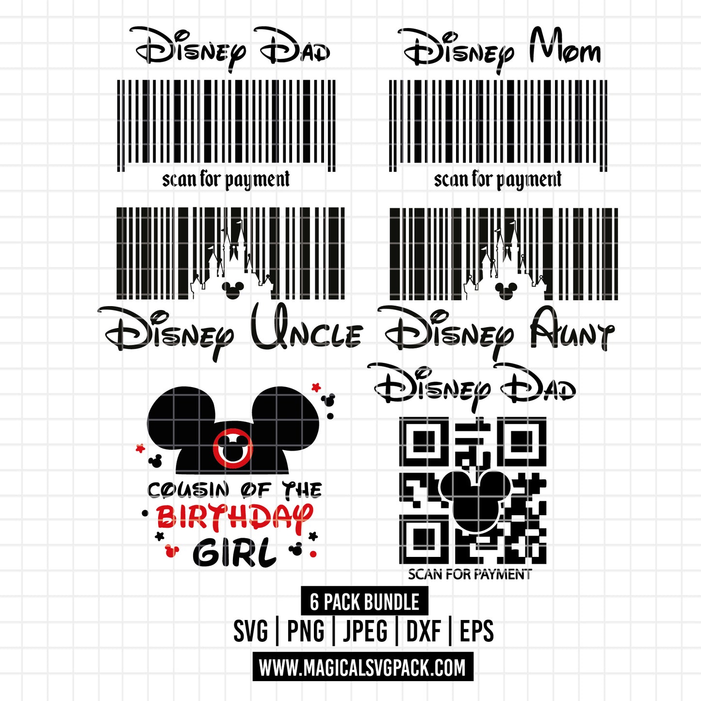 COD2515 - Disney trips pack bundle, Disney trips clipart Svg, Png, Eps, Dxf, Jpeg, vector.