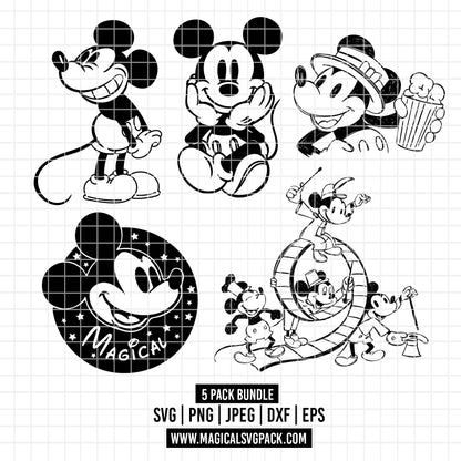 COD2516 - Mickey pack bundle, Disney clipart Svg, Png, Eps, Dxf, Jpeg, vector.