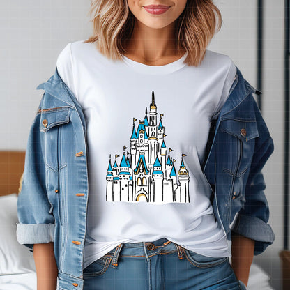 COD2525 - Disney Castle pack bundle, Disneyland clipart Svg, Png, Eps, Dxf, Jpeg, vector.