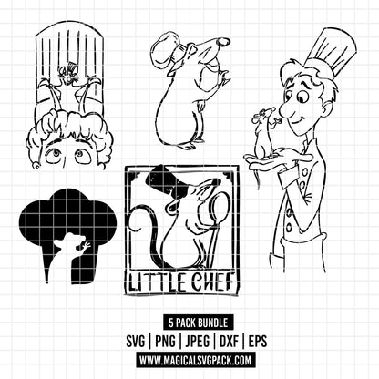 COD2534 - Ratatouille pack bundle, Disney pixar clipart Svg, Png, Eps, Dxf, Jpeg, vector.