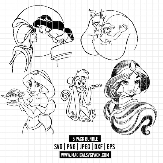 COD2535 - Aladdin bundle, Disney clipart Svg, Png, Eps, Dxf, Jpeg, vector.