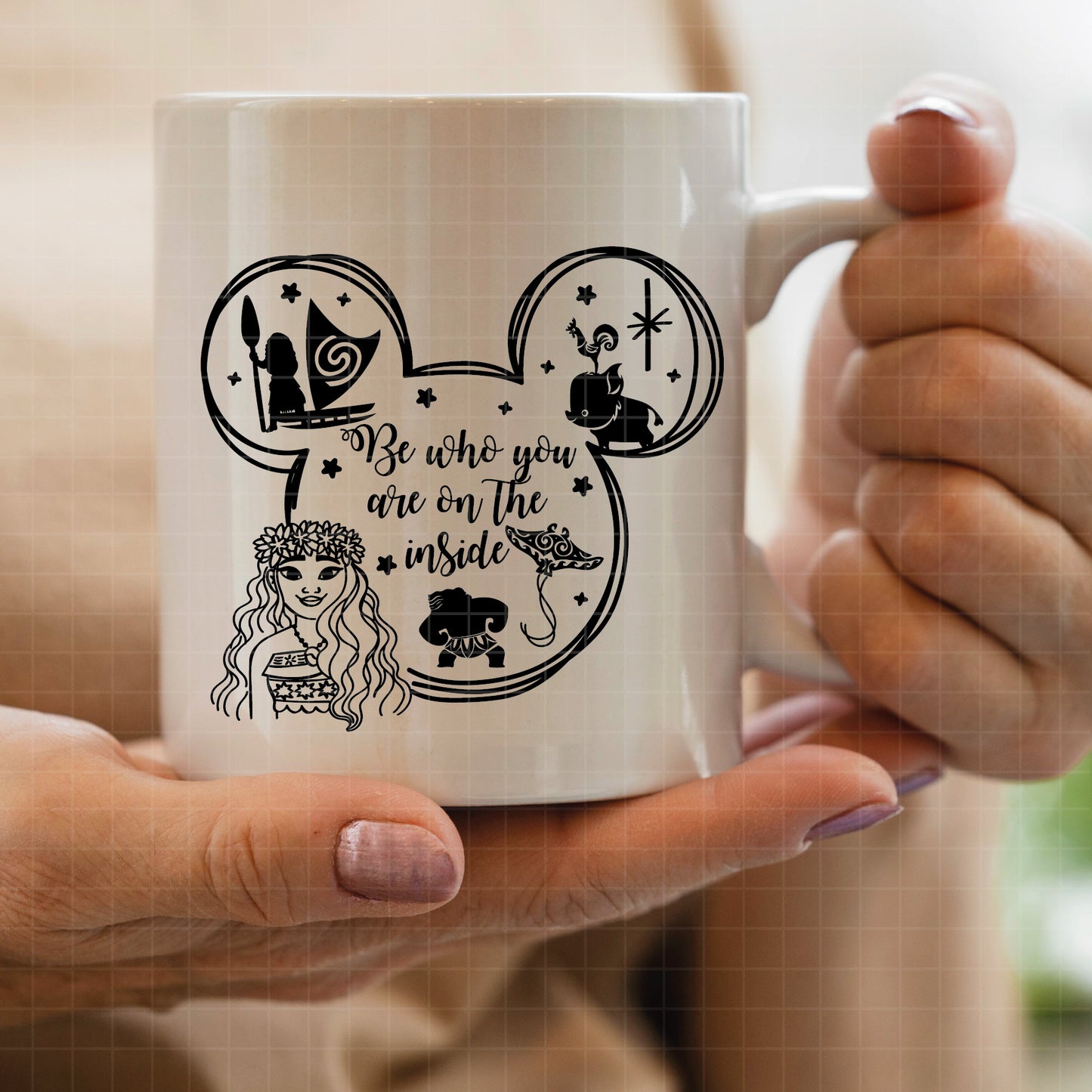 COD2608 - Moana icons & quotes pack bundle, Disney princess clipart Svg, Png, Eps, Dxf, Jpeg, vector.