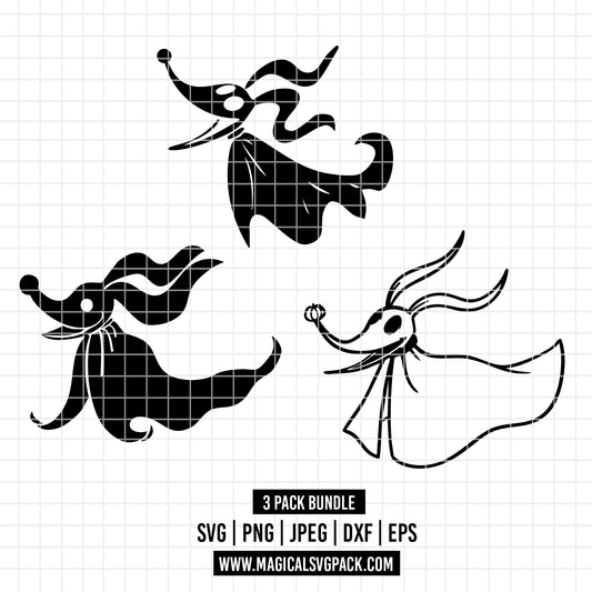 COD2650 - Zero, Nightmare Before Christmas pack bundle, Disney clipart Svg, Png, Eps, Dxf, Jpeg, vector.