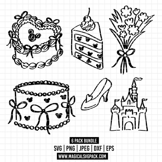 COD2782 - Disney Celebration icons bundle, Disney clipart Svg, Png, Eps, Dxf, Jpeg, vector.
