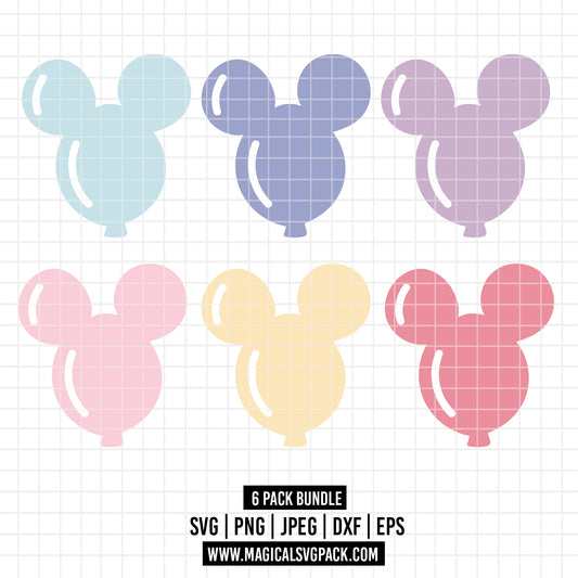 COD2786 - Disney Ballons bundle, Disney clipart Svg, Png, Eps, Dxf, Jpeg, vector.
