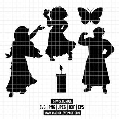 COD3096 - Encanto silhouette pack bundle, Disney clipart Svg, Png, Eps, Dxf, Jpeg, vector.