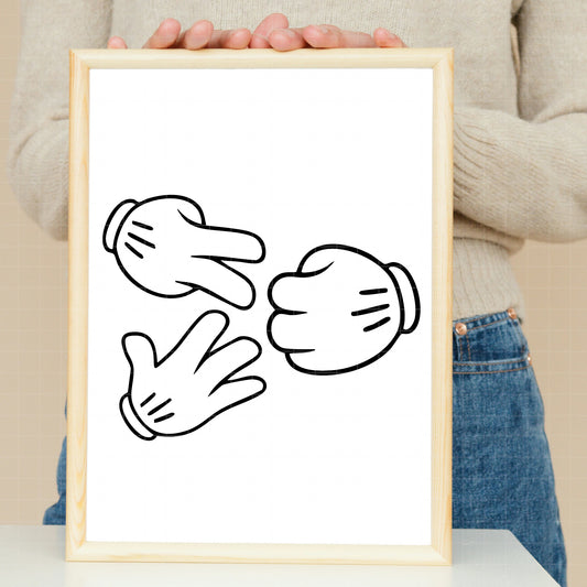 COD3104 - Disney rock paper scissors bundle, Disney clipart Svg, Png, Eps, Dxf, Jpeg, vector.