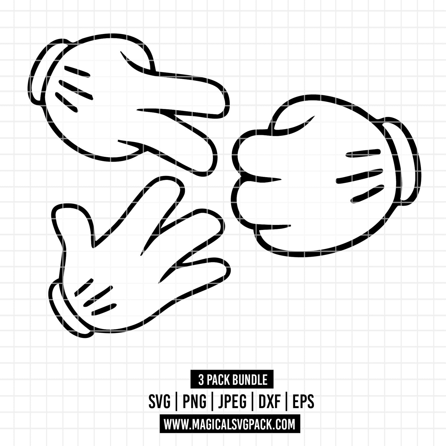 COD3104 - Disney rock paper scissors bundle, Disney clipart Svg, Png, Eps, Dxf, Jpeg, vector.