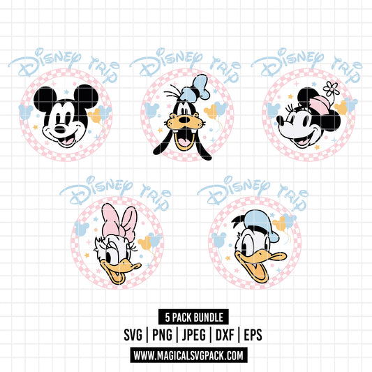 COD3209 - Disney trips pack bundle, Disney Classics clipart Svg, Png, Eps, Dxf, Jpeg, vector.