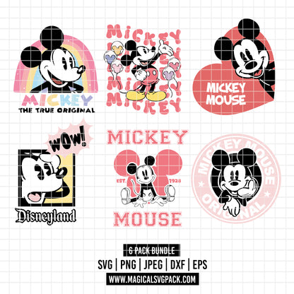 COD3330 - Mickey dtf full color pack bundle, Disney clipart Svg, Png, Eps, Dxf, Jpeg, vector.