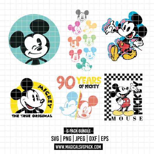 COD3331 - Mickey dtf full color pack bundle, Disney clipart Svg, Png, Eps, Dxf, Jpeg, vector.