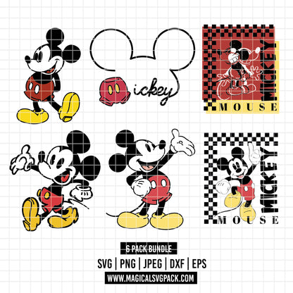 COD3332 - Mickey dtf full color pack bundle, Disney clipart Svg, Png, Eps, Dxf, Jpeg, vector.