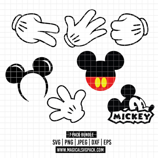 COD3333 - Mickey dtf full color pack bundle, Disney clipart Svg, Png, Eps, Dxf, Jpeg, vector.