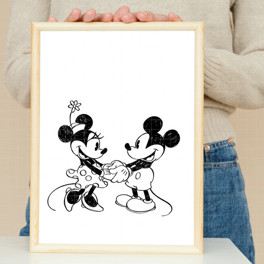COD3347 - Mickey & Minnie loving pack bundle, Disney Valentine's day clipart Svg, Png, Eps, Dxf, Jpeg, vector.