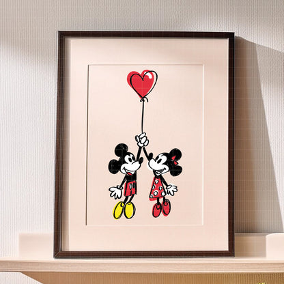 COD3348 - Mickey & Minnie loving pack bundle, Disney Valentine's day clipart Svg, Png, Eps, Dxf, Jpeg, vector.