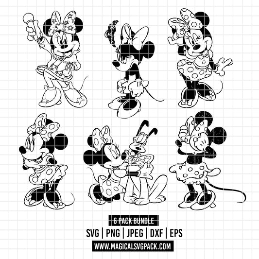 COD3364 - Minnie's world pack bundle, Disney Classics clipart Svg, Png, Eps, Dxf, Jpeg, vector.