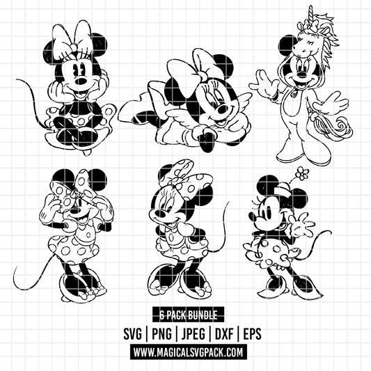 COD3365 - Minnie's world pack bundle, Disney Classics clipart Svg, Png, Eps, Dxf, Jpeg, vector.