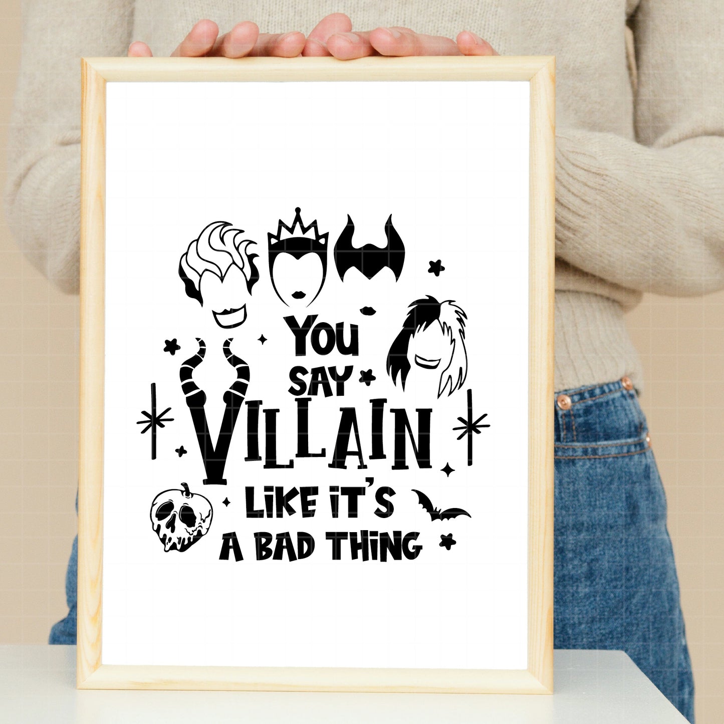 COD3471 - Disney Villains pack bundle line art, Disney villains clipart Svg, Png, Eps, Dxf, Jpeg, vector.