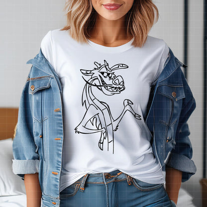 COD3476 - Mushu from Mulan pack bundle line art, Disney princess clipart Svg, Png, Eps, Dxf, Jpeg, vector.