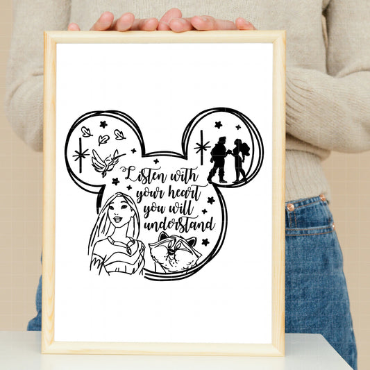 COD3480 - Princess Pocahontas pack bundle, Disney princess clipart Svg, Png, Eps, Dxf, Jpeg, vector.