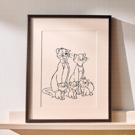 COD3489 - Kitten marie, Toulouse, Berlioz and family, The aristocats pack bundle, Disney clipart Svg, Png, Eps, Dxf, Jpeg, vector.