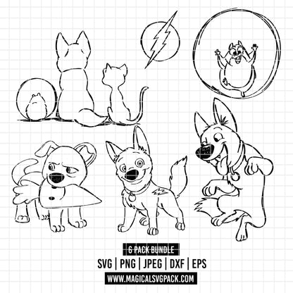 COD3495 - Bolt bundle, Disney clipart Svg, Png, Eps, Dxf, Jpeg, vector.