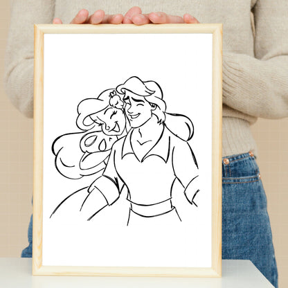 COD3498 - The Little mermaid pack bundle, Disney Princess Ariel Svg, Png, Eps, Dxf, Jpeg, vector.