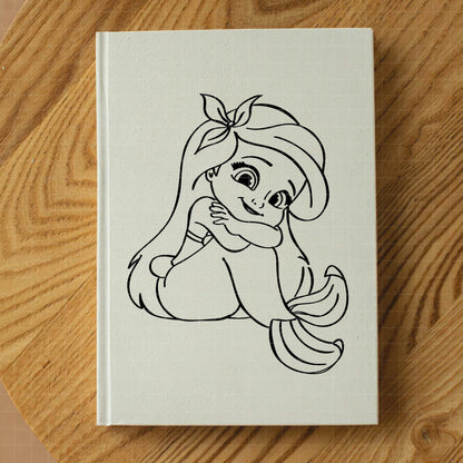 COD3501 - The Little mermaid pack bundle line art, Disney Princess Ariel Svg, Png, Eps, Dxf, Jpeg, vector.