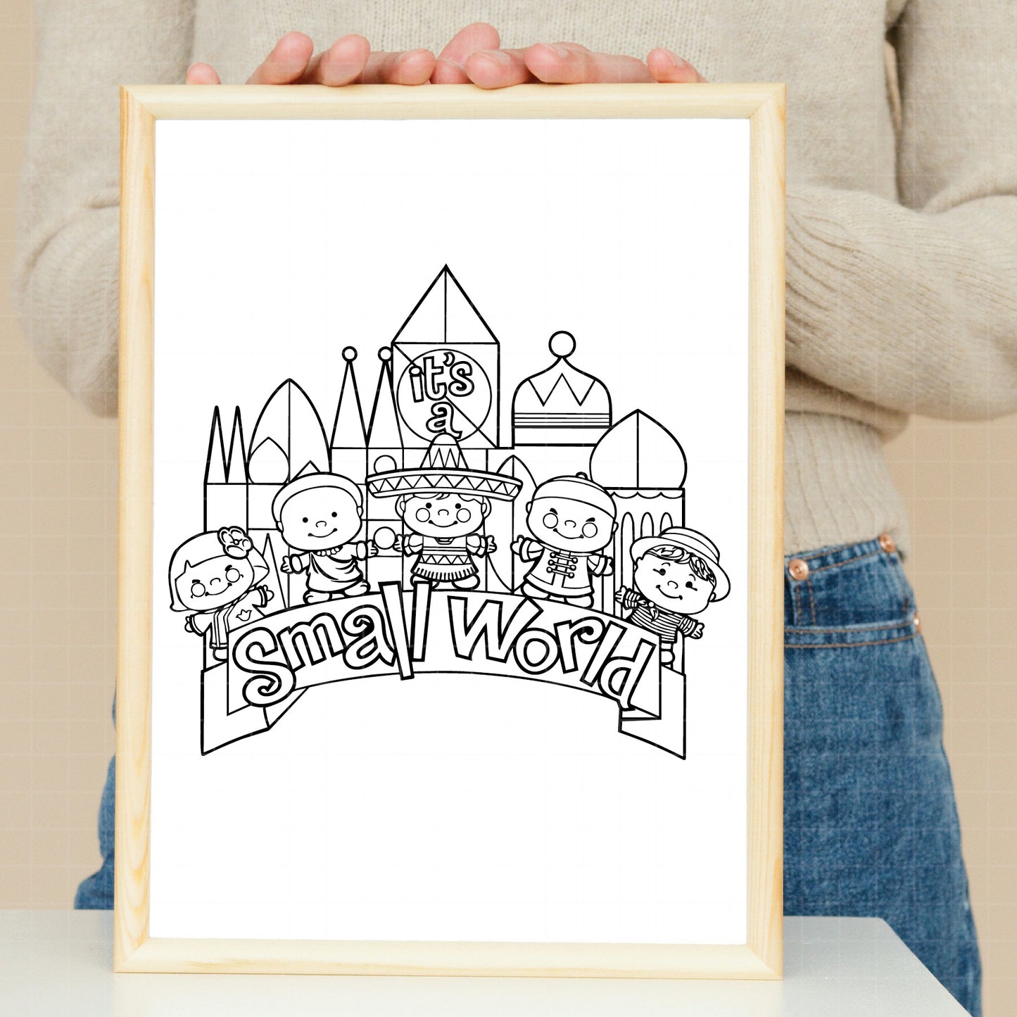COD3507 - Disney Castle It's Small World pack bundle, Disneyland clipart Svg, Png, Eps, Dxf, Jpeg, vector.