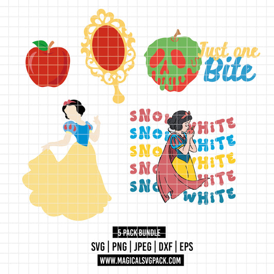 COD3527 - Snow White and the seven & icons dwarfs quotes pack bundle, Disney clipart Svg, Png, Eps, Dxf, Jpeg, vector.