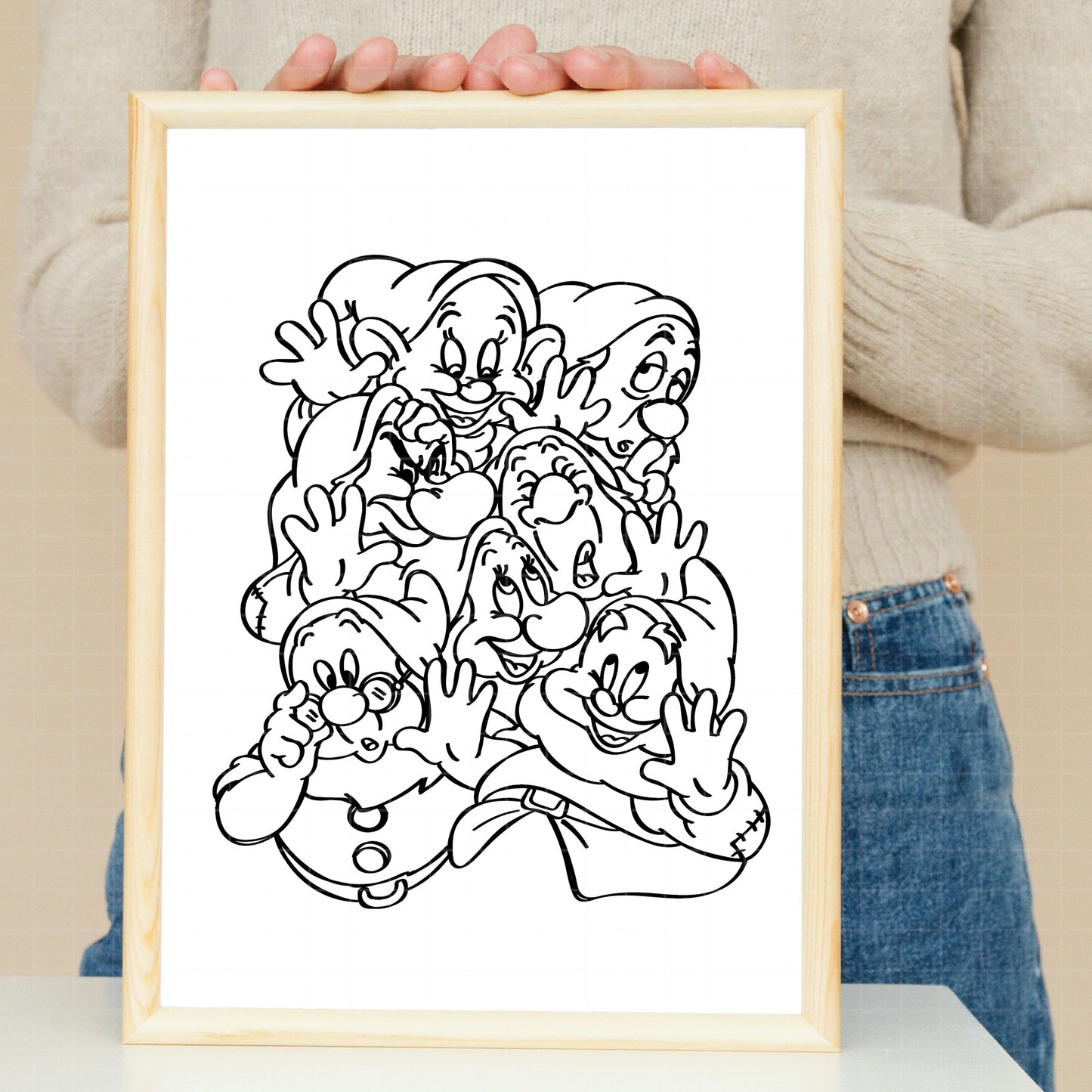 COD3536 - Snow White and the seven dwarfs pack bundle, Disney clipart Svg, Png, Eps, Dxf, Jpeg, vector.