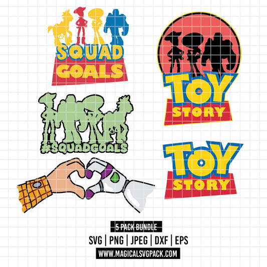 COD3544 - Toy story logos/icons pack bundle, Disney clipart Svg, Png, Eps, Dxf, Jpeg, vector.