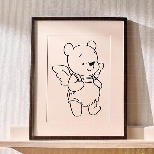 COD3558 - Baby Winnie the Pooh and Piglet pack bundle, Disney clipart Svg, Png, Eps, Dxf, Jpeg, vector.