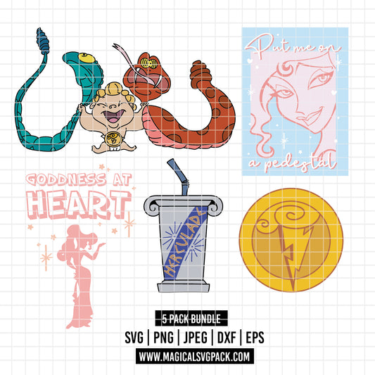 COD3622 - Hercules Icons pack bundle, Disney Classics clipart Svg, Png, Eps, Dxf, Jpeg, vector.