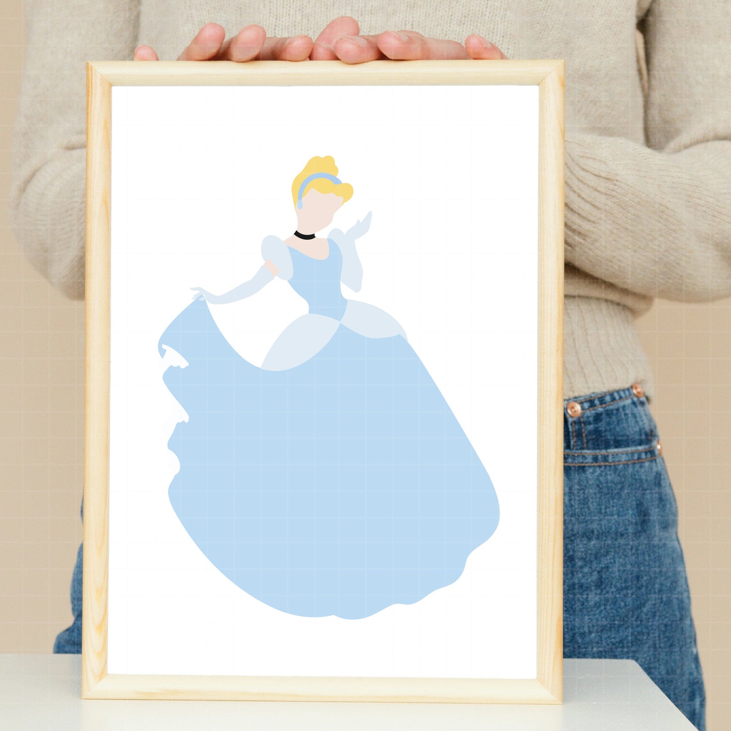 COD3721 - Cinderella silhouettes bundle, Disney princess clipart Svg, Png, Eps, Dxf, Jpeg, vector.