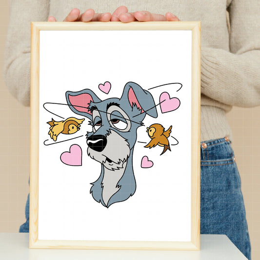 COD3724 - Lady and the Tramp pack bundle, Disney clipart Svg, Png, Eps, Dxf, Jpeg, vector.