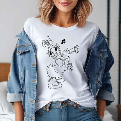 COD3858 - Minnie & Daisy pack bundle line art, Disney Classics clipart Svg, Png, Eps, Dxf, Jpeg, vector.