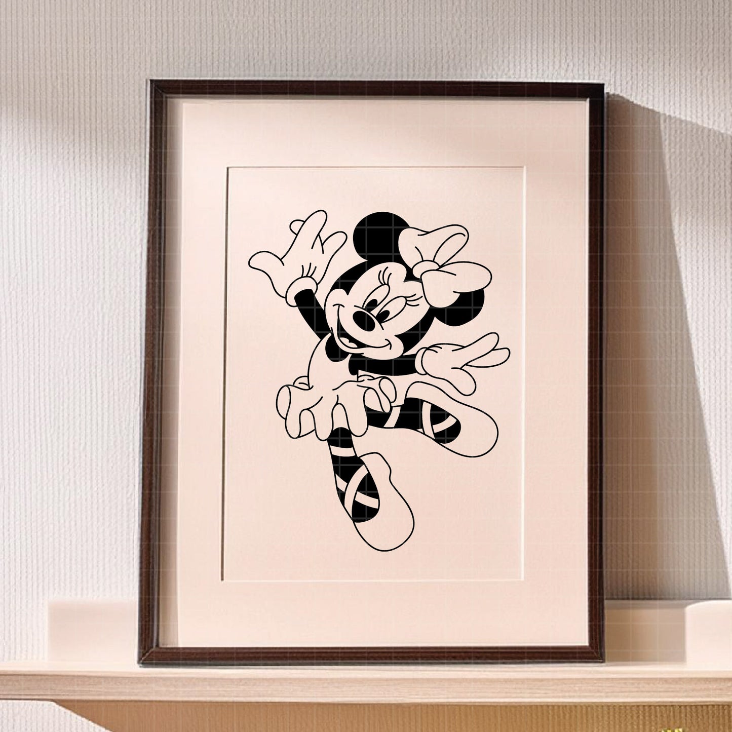 COD3861 - Minnie ballerina pack bundle, Disney Classics clipart Svg, Png, Eps, Dxf, Jpeg, vector.