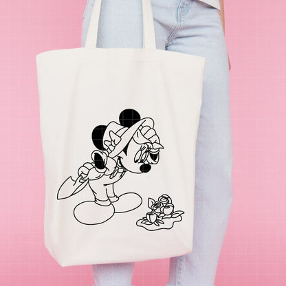 COD3866 - Mickey & Minnie gardeners pack bundle, Disney classics clipart Svg, Png, Eps, Dxf, Jpeg, vector.