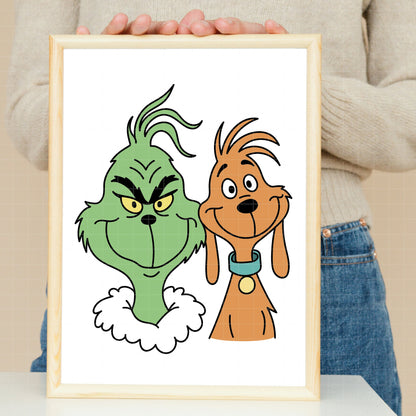 COD3874 - The grinch bundle, Christmas clipart Svg, Png, Eps, Dxf, Jpeg, vector.