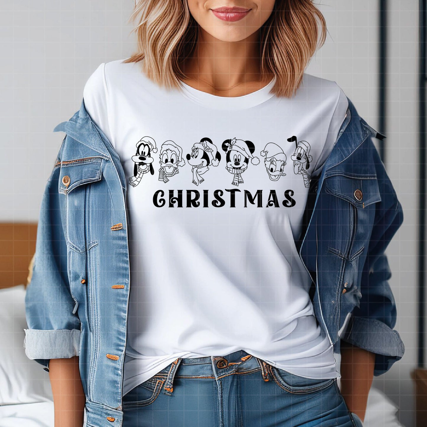 COD3878 - Classic Christmas Disney bundle, Disney Christmas clipart Svg, Png, Eps, Dxf, Jpeg, vector.
