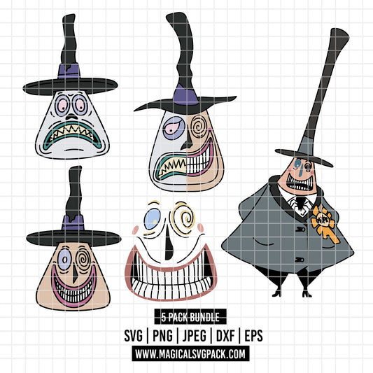 COD3896 - The mayor, Nightmare Before Christmas pack bundle, Disney clipart Svg, Png, Eps, Dxf, Jpeg, vector.