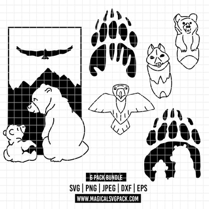 COD4085 - Brother Bear bundle, Disney clipart Svg, Png, Eps, Dxf, Jpeg, vector.