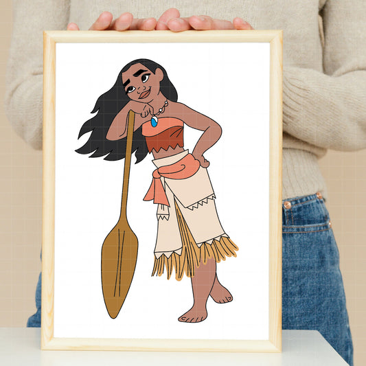 COD4089 - Moana icons & characters pack bundle, Disney princess clipart Svg, Png, Eps, Dxf, Jpeg, vector.