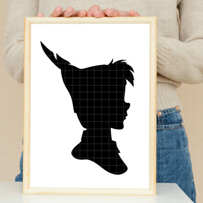 COD4095 - Peter pan silhouettes pack bundle, Disney clipart Svg, Png, Eps, Dxf, Jpeg, vector.